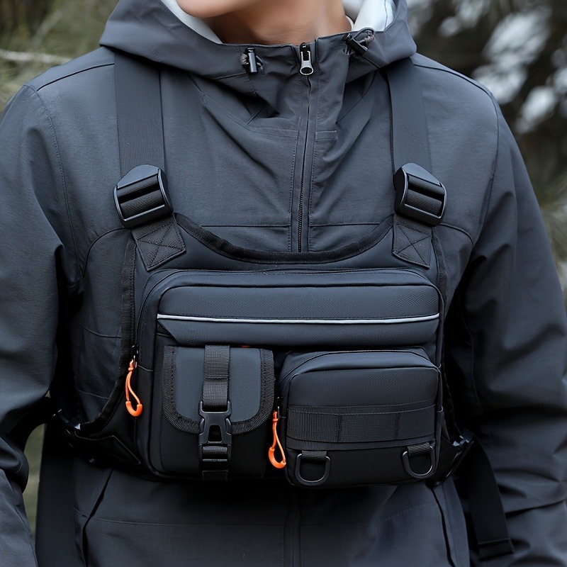 Fishing Vest - Tactische borsttas voor heren, hardloop- en