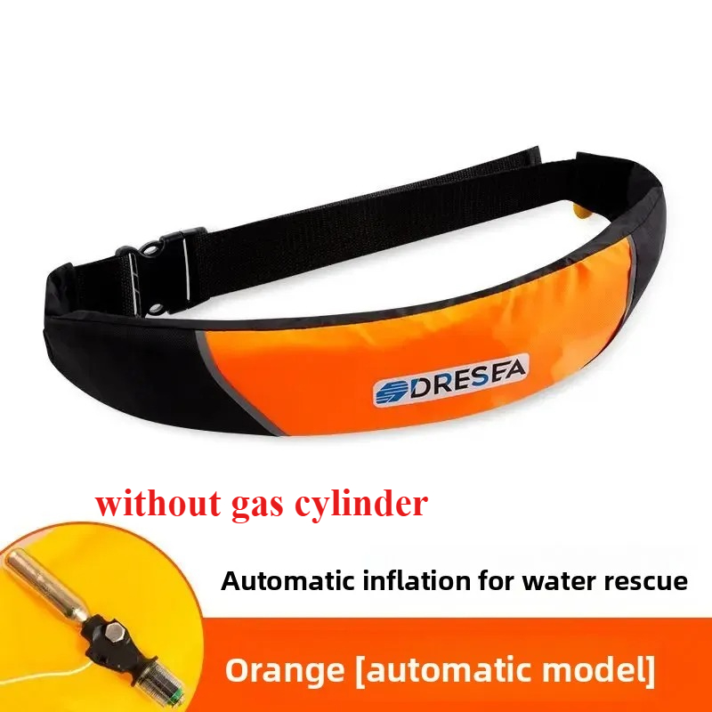 Fishing Jacket Waterproof - Automatisch opblaasbaar reddingsvest met heupgordel, groot