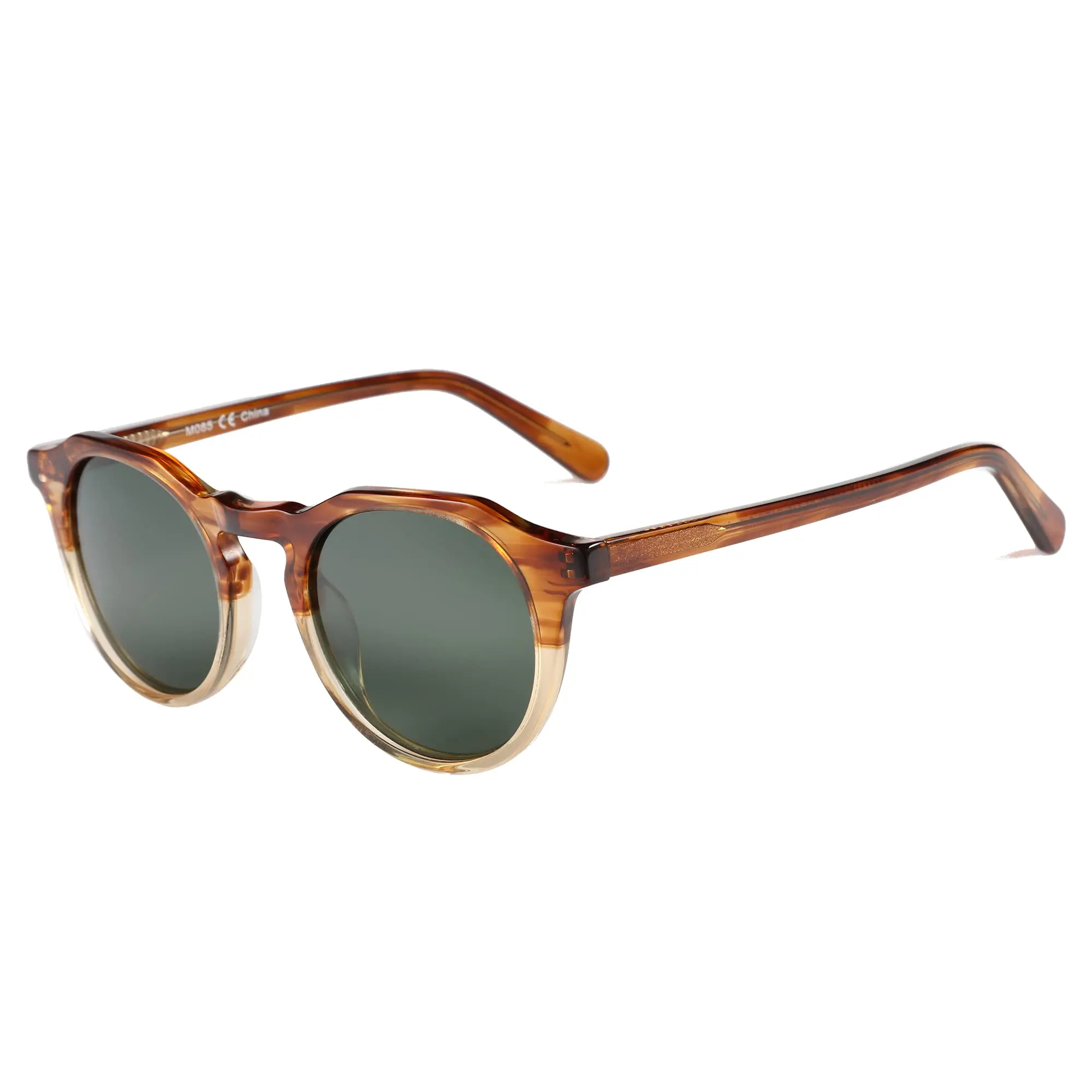 Fishing Sunglasses Polarized - BLUEMOKY Gepolariseerde UV400-beschermingszonnebril Acetaat Vintage Rond