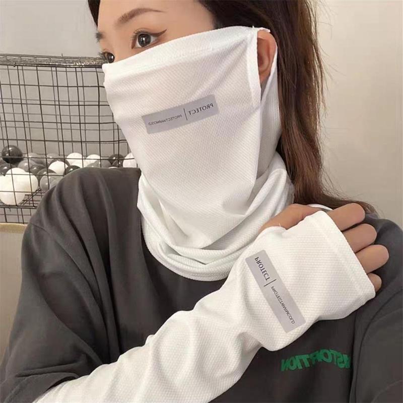 Fishing Mask Sun Protection - Ice Silk Sun Protection Set*Gezichtsmasker+Armmouwen Ademend