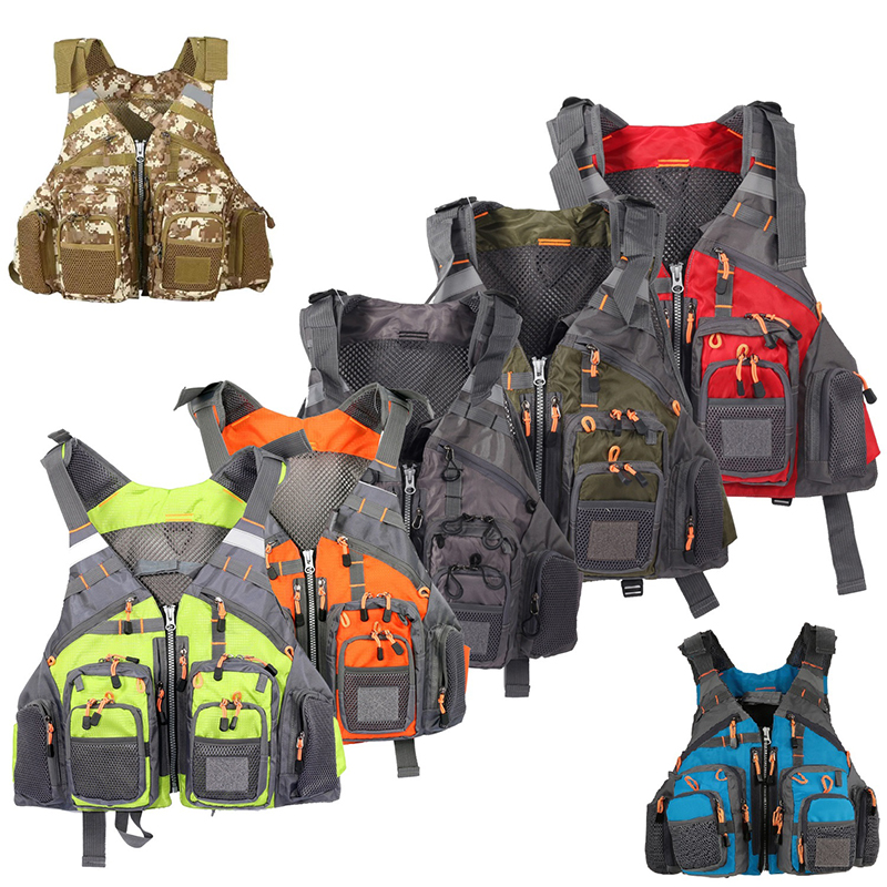 Fishing Vest - Vispak Bootvestjas Visfunctie Multi Pocket Draagbaar