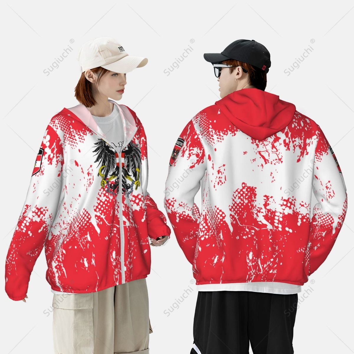 Oostenrijkse vlag Zonbescherme - Fishing Hoodie recensie en prijs